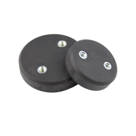Gummimagneter - 2 indvendige gevind